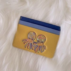 Min and Mon Filium Balloon Yellow Leather Cardholder - Studio O.C.T.O